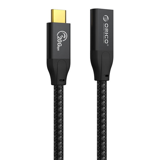 ORICO CY32 (0.5m / 1m) USB Type C 3.2 Gen2 Extension Cable with 20Gbps High-Speed Transmission Rate, PD 100W 4K 60Hz UHD Video, USB-C Male to USB-C Female, Aluminum Alloy for Smartphones, MacBook, Tablet, PC, Switch, Projector