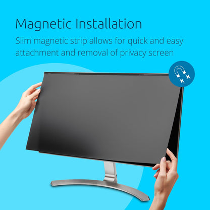 ArgoX 3-Side Magnetic Strip Privacy Screen Protector for Universal Monitors, Anti-Glare, Anti-Scratch, 21.5″–27″