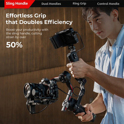 SmallRig Wireless Follow Focus Grip and Accessories for DJI RS 4 PRO | RS 4 | RS 3 PRO | RS 2 Gimbal with max 100m Control Range, Onboard Controls, 10hrs Built-in Battery and Aluminum Alloy Construction