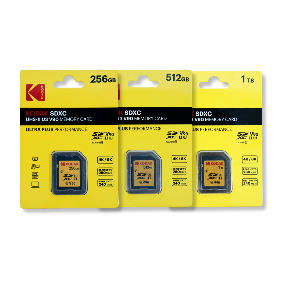 KODAK 1TB 512GB 256GB Ultra Plus Performance UHS-II U3 V90 SDXC Memory Card