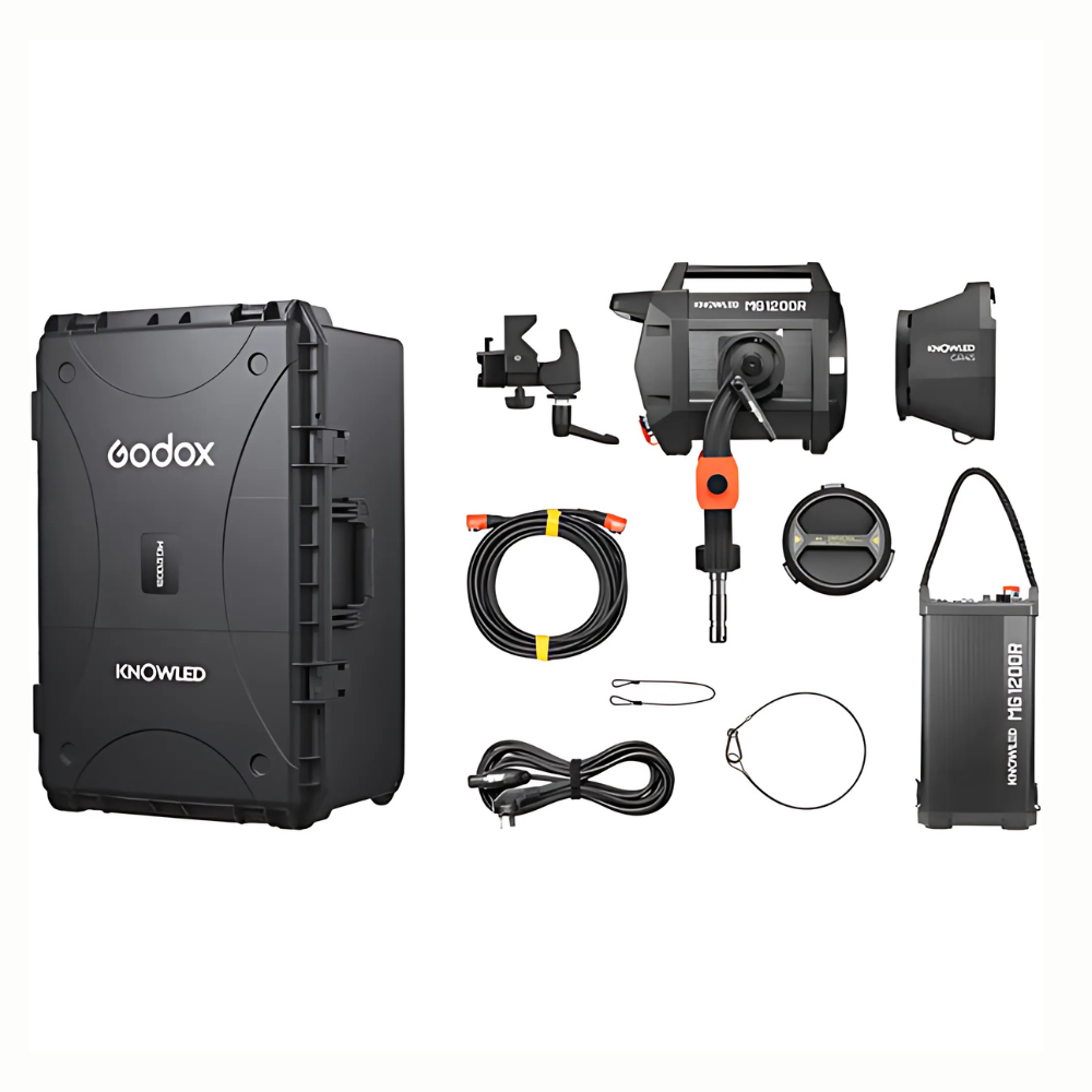 Godox KNOWLED MG1200R 1600W RGB LED Studio Light with G-mount GR45 Reflector & Flight Case / Hard Case / Carry Bag | 1800-10000K CCT | 118000 Lux Brightness | HSI, RGBW, GEL, X-Y, CCT, FX Color Mode | DMX512, LumenRadio CRMX, Bluetooth, Ethernet