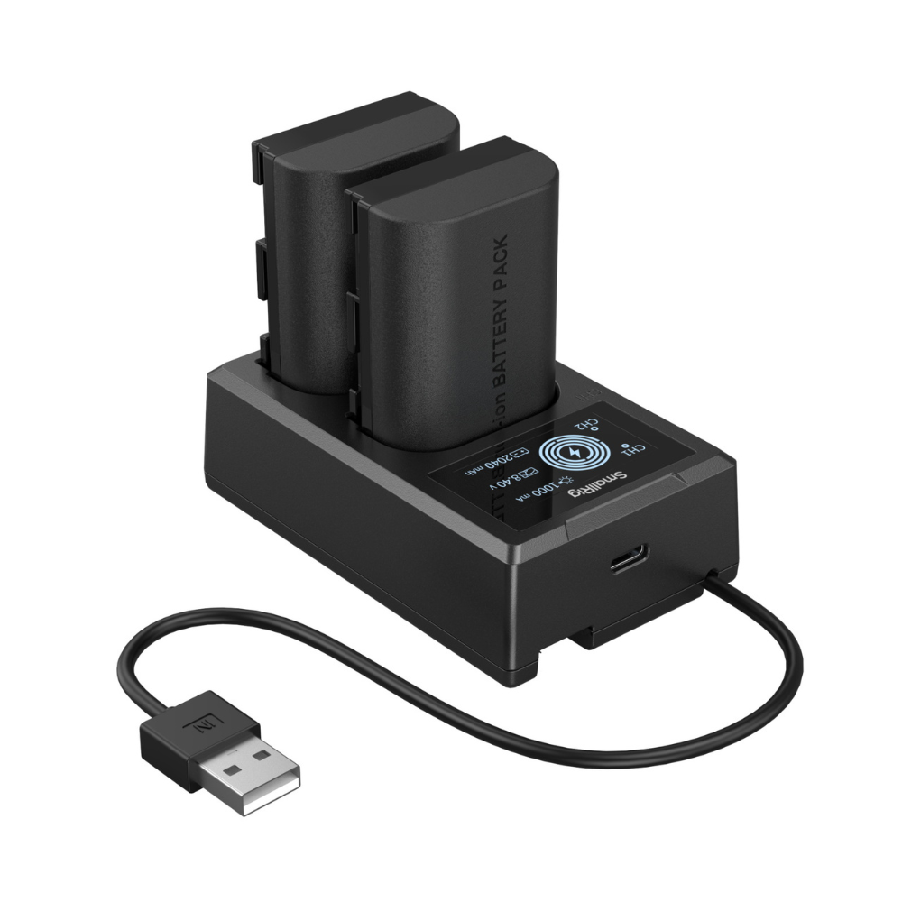 SmallRig LP-E6P 2x Camera Battery with Dual Charging Kit
