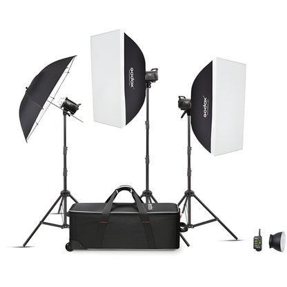 Godox MS300-V 300W Compact Studio Flash Kit Monolight with Softbox, 150W Halogen/LED Modeling Lamp, 5800K, 2.4GHz Wireless, Speedring and XT/FT Trigger Compatible for Portrait Lighting and Studio Photography
