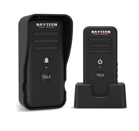 DAYTECH Wireless Intercom Doorbell Waterproof 3000 ft Long Range Two-Way Transmission with 2500mAh Rechargeable Battery, Adjustable Volume, 14 Chimes for Office, House, Hotel, Apartment | HI03US1-1