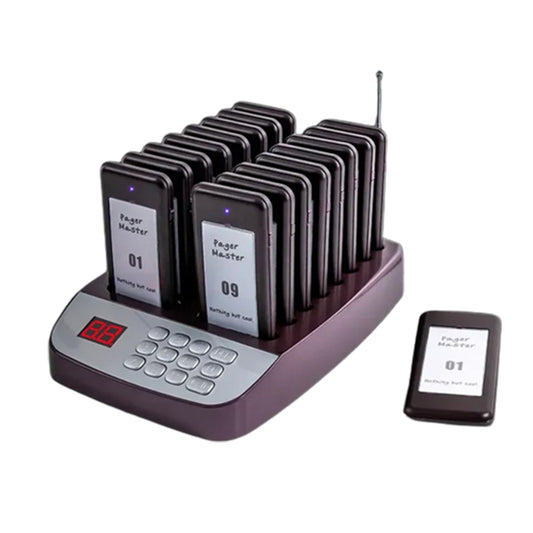 DAYTECH 10-Piece Set Coaster Buzzer Restaurant Guest Pager Calling System 300m Long Range Queue Line Beeper for Fast Food, Cafe, Clinic, Coffee Shop | RP01