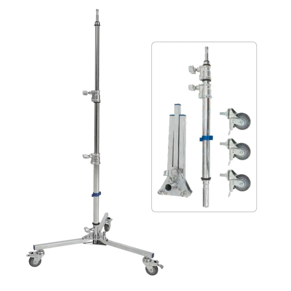 Dearkol Heavy Duty Collapsible Magic Runway Base Light Stand with Castor Wheels | COB-30"