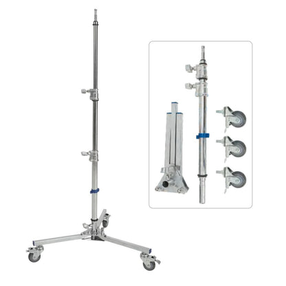 Dearkol Heavy Duty Collapsible Magic Runway Base Light Stand with Castor Wheels | COB-30"