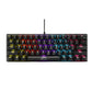 Delux KM36U Wired Mechanical Gaming Keyboard with 61 US Standard Keys, 12 RGB Backlit, Clicky Blue Switches Non-Swappable Keys, and Double Injection Keycaps