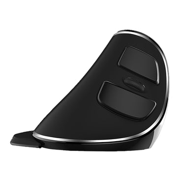 [CLEARANCE] Delux M618PD Wireless Bluetooth Optical Ergonomic Vertical Mouse 2.4GHz Snail Bionic Structure with Palm Rest, 4000 DPI, USB Nano Receiver Rechargeable (Black) for Windows and macOS