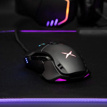 [CLEARANCE] Delux M629BU Wired Modular Ergonomic Gaming Mouse RGB with 7 Buttons, Up to 16000 DPI, Fully Programmable Buttons PMW3389