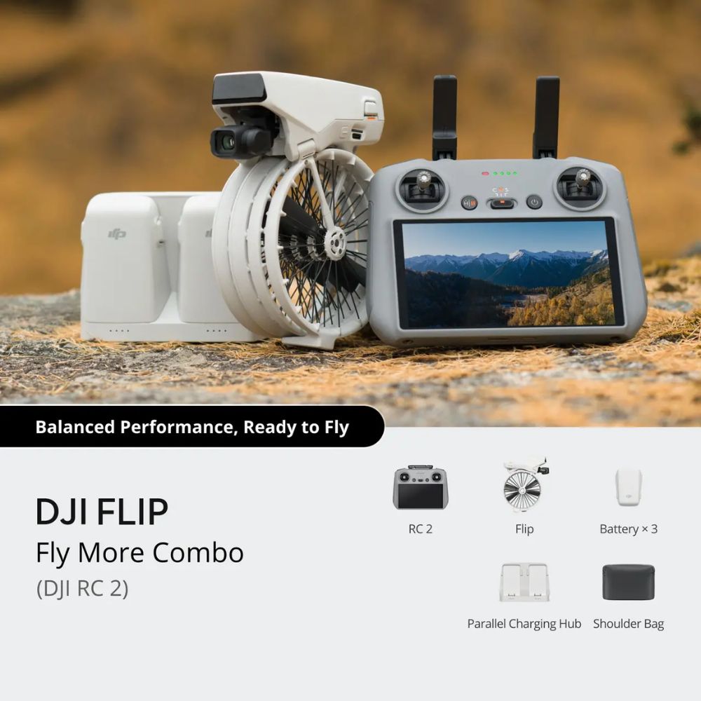 DJI Flip All-In-One Vlog Camera Drone with Foldable Full-Coverage Propeller Guard,  AI Subject Tracking, 4K/60fps HDR Video, 1/1.3-inch CMOS Sensor & 31-Min Flight Time