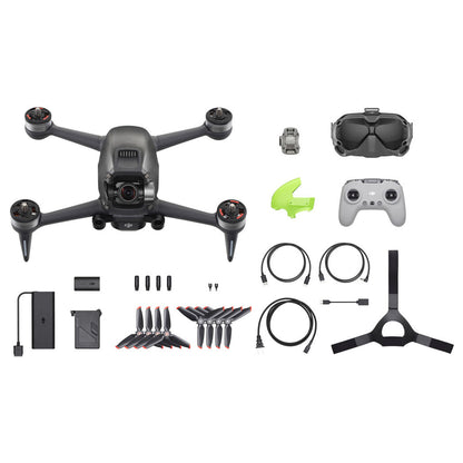 DJI FPV Combo First-Person View Immersive Flight Drone + DJI Goggles V2 & Remote Controller 2 with 4K/60fps Super-Wide 150° Field of View, 10km HD Low-Latency Video Transmission, Advance Emergency Break & Hover, S / N / M Shooting Mode