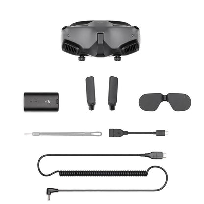 DJI Goggles 2 Comfortable Immersive Flight Goggles with Dual-HD Micro-OLED Screens 100Hz Max Frame Rate, 1080p, Ultra-Low Latency DJI O3+ Video Transmission, Wireless Streaming, and Adjustable Diopters