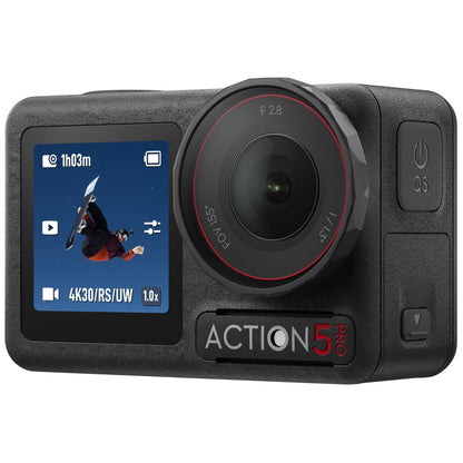 DJI Osmo Action 5 Pro Waterproof Action Camera - New Gen 1/1.3" Sensor, Subject Tracking, 4hrs Extended Battery Life, 155° Ultra-Wide FOV, 32x Slow Motion, High-Bright OLED Touchscreens, HorizonSteady 360°, Wireless Microphone Connection