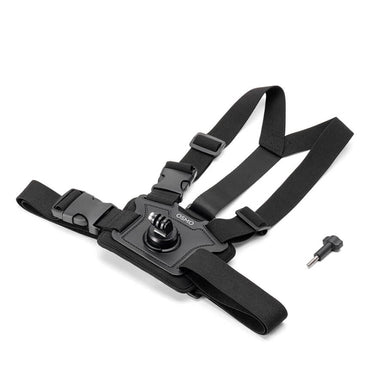 DJI Chest Strap Mount for Osmo Action3, DJI Action 2, Osmo Action with Secure Straps Around Chest & Shoulder, Capture Hands-Free POV Action, Adjustable for Custom Fit & Camera Tilt Angle, 3-Prong Quick Release Mount