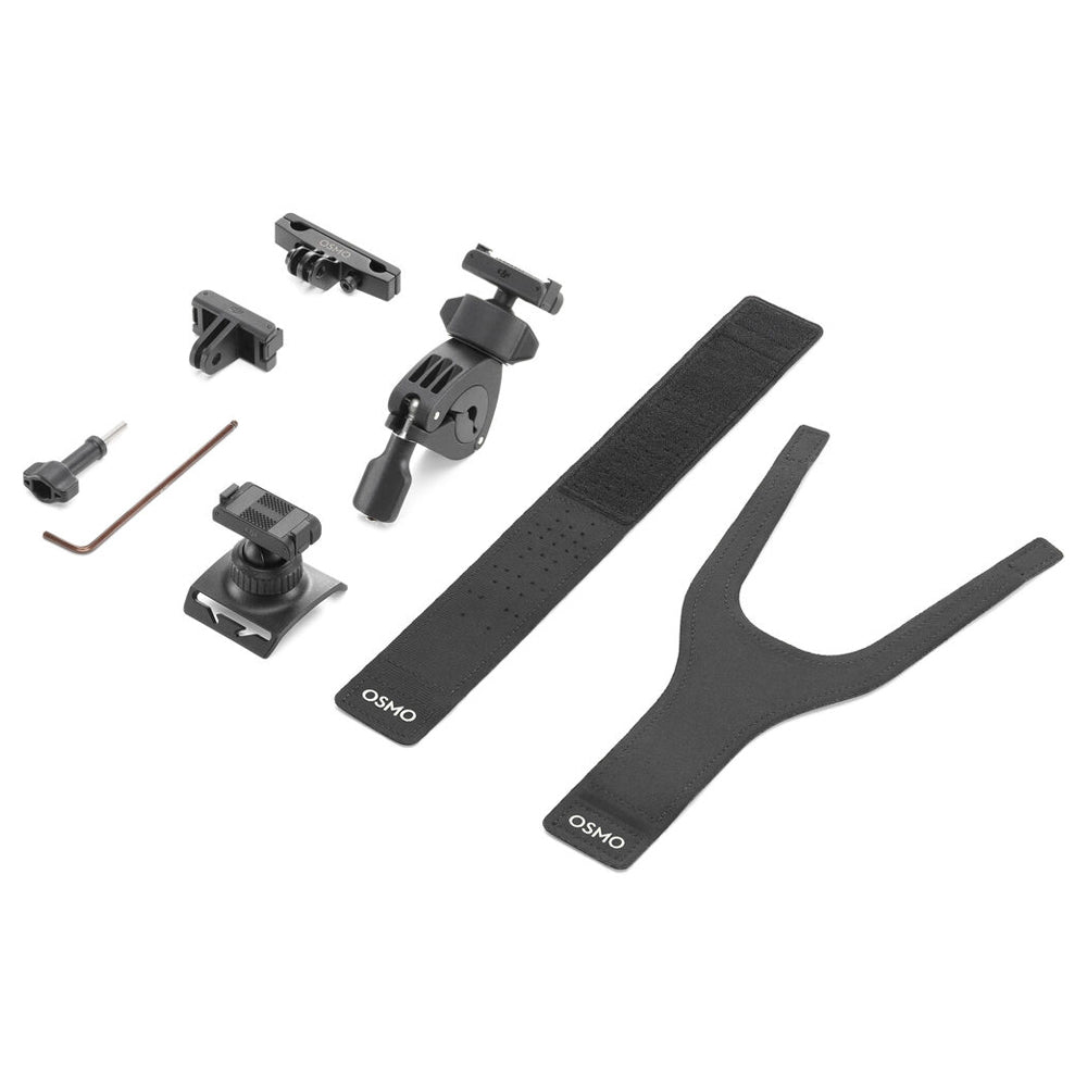 DJI Road Cycling Accessory Kit for Action 2, Osmo Action 4 / 3, Bicycle Multi-Angle POV Shooting with Bike Seat Rail Mount, 360° Wrist Strap, Mini Handlebar Mount, Quick Release Adapter  - Action Camera Parts & Accessories