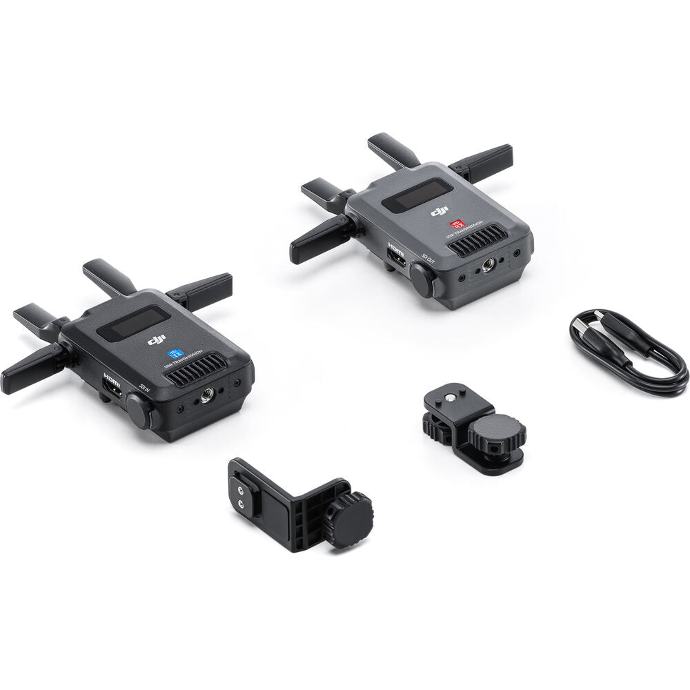 DJI SDR Transmission Combo Wireless Video Transmitter & Receiver System - Stable & Anti-Interference, 20Mbps High Bitrate, Wi-Fi Mode, Strong Penetration, Long Range Transmission, HDMI/SDI, USB-C Monitoring for Broadcasting & Filmmaking