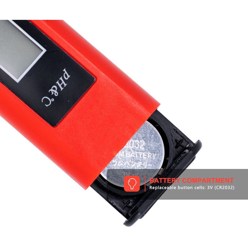 EagleTech Portable Digital PH Meter Tester Pen 0.0-14.0 PH for Water Drink Food Lab Aquarium PH Monitor with ATC