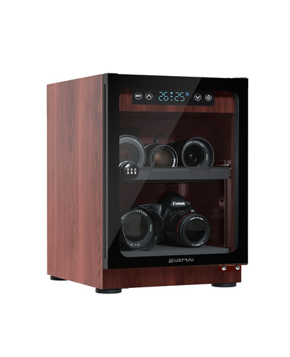 Eirmai 30L Electronic Digital Dry Cabinet Dehumidifying Box with Wood Grain Finish - 30 Liters | MRD-30W PRO
