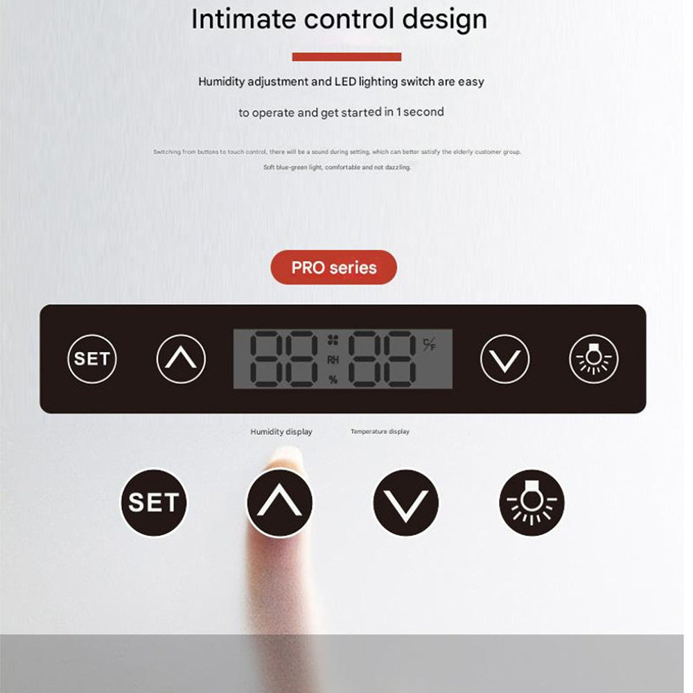 Eirmai 50L Electronic Digital Dry Cabinet Dehumidifying Box with Automatic AI Smart Control - 50 Liters (MRD-55PRO)
