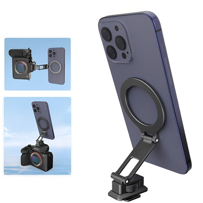 Pxel MagSafe Phone Holder with Aluminum Cold Shoe Mount, Magnetic Ring, Up to 0°-240° Damping Adjustment for iPhone 16 15 14 to 11 and Smartphone Andoinds | AA-PH3