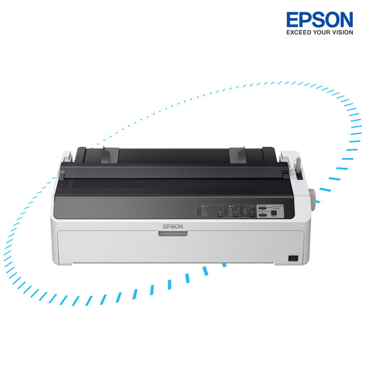 Epson FX-2175II Dot Matrix Printer USB 2.0 496cpi with 9-Pin Wide Carriage, Bi-Direction Printing, Prints up to 6-Part Forms, Up to 15,000 hours MTBF (Mean Time Before Failure) Windows XP / Vista / 7 / 8 / 10 Supported