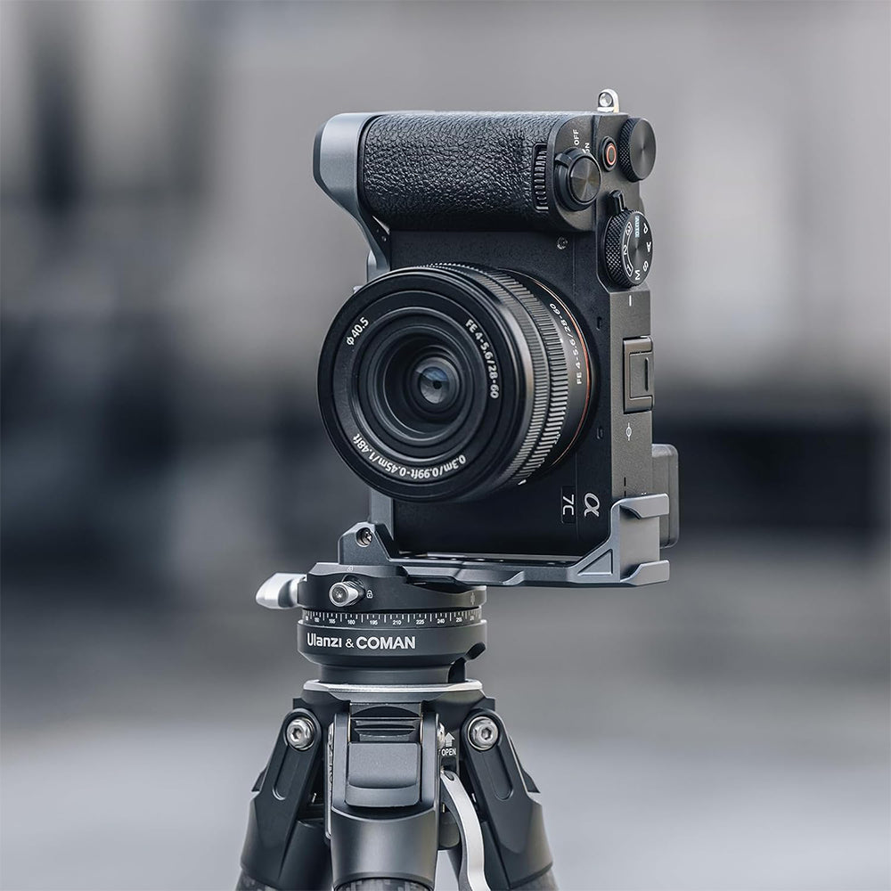 Falcam Quick Release Formfitting Camera Cage L-Bracket Bottom Plate Aluminum Alloy for Sony Alpha A7 A7S A7R A7C II A6700 and FX3 FX30 Mirrorless Cameras F22 F38 F50 QR Interface Mounts, Cold Shoe Mount, 1/4"-20 Threads & Wrist Strap Slots