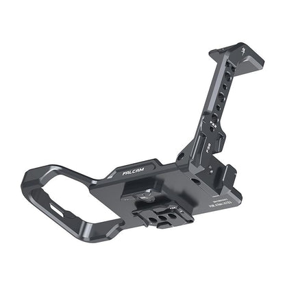 Falcam Quick Release Formfitting Camera Cage L-Bracket Bottom Plate Aluminum Alloy for Sony Alpha A7 A7S A7R A7C II A6700 and FX3 FX30 Mirrorless Cameras F22 F38 F50 QR Interface Mounts, Cold Shoe Mount, 1/4"-20 Threads & Wrist Strap Slots
