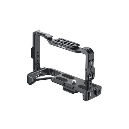 Falcam Quick Release Formfitting Camera Cage L-Bracket Bottom Plate Aluminum Alloy for Sony Alpha A7 A7S A7R A7C II A6700 and FX3 FX30 Mirrorless Cameras F22 F38 F50 QR Interface Mounts, Cold Shoe Mount, 1/4"-20 Threads & Wrist Strap Slots