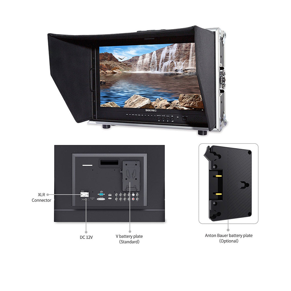Feelworld SEETEC Full HD 21.5" Broadcast Carry-On IPS Wide View LCD Monitor 1920×1080 with Multiple Shooting and Panel Button Function, Color Calibration, 3G/HD/SD-SDI, 4K HDMI, Audio, Video, DVI Input for Film & Broadcasting | P215-9HSD-192-CO