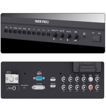 Feelworld SEETEC Full HD 21.5" Pro Broadcast IPS Wide View LCD Monitor 1920×1080 with Multiple Shooting and Panel Button Function, Color Calibration, 3G/HD/SD-SDI, 4K HDMI, Audio, Video, DVI Input for Film & Broadcasting | 4k215-9HSD-192