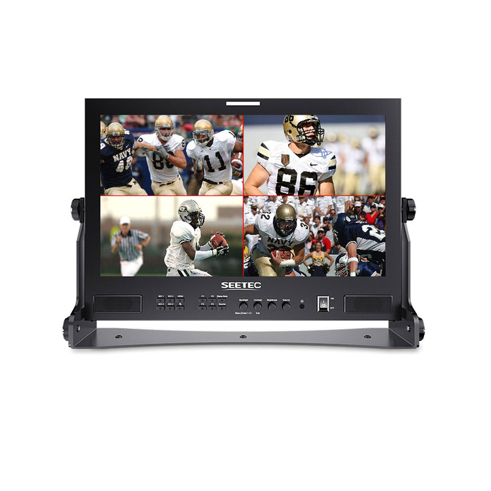 Feelworld SEETEC Full HD 17.3" Live Streaming Broadcast IPS LCD Monitor LUT Waveform with Multiview Display, Multiple Shooting Functions, 4-In/Out 3G-SDI, HDR, HDMI, RS485 and GPI Control Port for Live Streaming & Broadcasting | ATEM173S