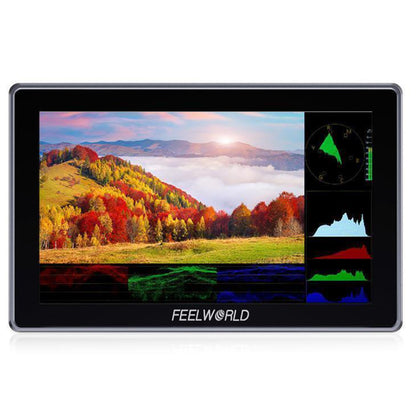 FEELWORLD H5 5.5" 1200nits Touch Display HDMI 12G-SDI Camera Field Monitor for Live Streaming, Broadcast & Production with NP-F Battery Plate & DC/USB-C Power Input