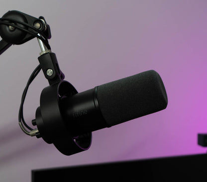 Fifine K688 USB Dynamic Cardioid Desktop XLR Microphone with Shock Mount, Volume Control and Headphone Jack for Streaming, Studio Recording, Podcasting and YouTube Videos | Black