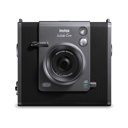 FUJIFILM Instax WIDE Evo Hybrid Instant Film Camera + Built-In Bluetooth Direct Printer, Manual Print Crank, Wide Angle Mode, Degree Control Lens Knob, 6 Film Styles, 10 Lens Effects & 10 Film Effects, Remote Shooting App Controls
