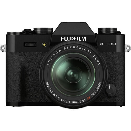 FUJIFILM X-T30 II Mirrorless Camera with XF 18-55mm f/2.8-4 R LM OIS Lens Kit, 26.1MP APS-C X-Trans BSI CMOS 4 Sensor, DCI & UHD 4K 30 Video F-Log Gamma, 30 fps Electronic Shutter, X-Processor 4 with Quad CPU, Wi-Fi & Bluetooth - Black & Silver