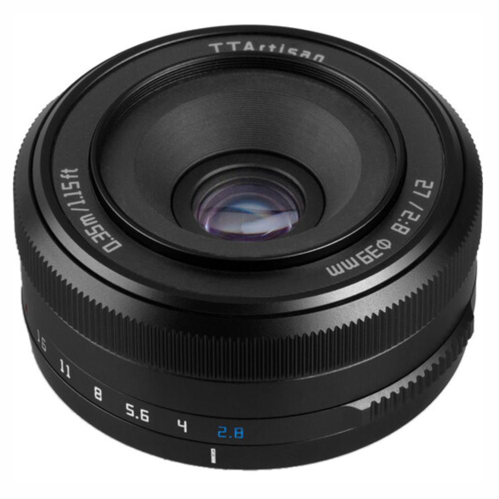 TTArtisan 27mm f/2.8 AF Autofocus APS-C Format FUJIFILM X Mount Portrait Pancake Prime Lens with STM Stepping AF Motor, 13.8" Focusing Distance and USB-C Port Firmware Upgrade for Photography | Black, Silver, Polar White