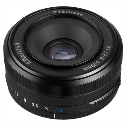 TTArtisan 27mm f/2.8 AF Autofocus APS-C Format FUJIFILM X Mount Portrait Pancake Prime Lens with STM Stepping AF Motor, 13.8" Focusing Distance and USB-C Port Firmware Upgrade for Photography | Black, Silver, Polar White