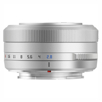 TTArtisan 27mm f/2.8 AF Autofocus APS-C Format FUJIFILM X Mount Portrait Pancake Prime Lens with STM Stepping AF Motor, 13.8" Focusing Distance and USB-C Port Firmware Upgrade for Photography | Black, Silver, Polar White