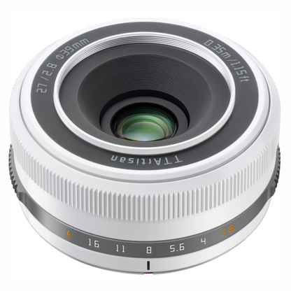 TTArtisan 27mm f/2.8 AF Autofocus APS-C Format FUJIFILM X Mount Portrait Pancake Prime Lens with STM Stepping AF Motor, 13.8" Focusing Distance and USB-C Port Firmware Upgrade for Photography | Black, Silver, Polar White
