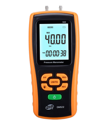 [CLEARANCE] Benetech GM520 Digital LCD Display Pressure Manometer +/-0.3% FSO(25degree) Pressure Manometer