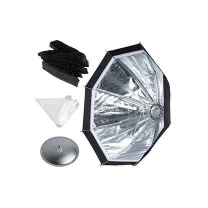 Godox AD-S7 47cm Multifunctional Folding Octagonal Softbox Grid Umbrella with Silver Disc, Diffusion Cover, Honeycomb Cover for Speedlite WISTRO Flash AD200/AD180/AD360II Studio Photography