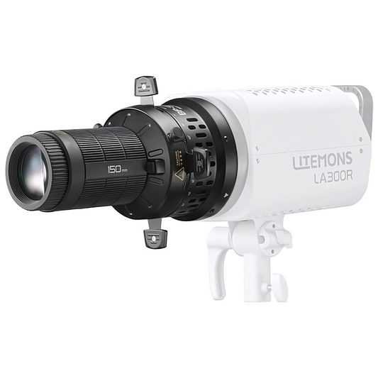 Godox BP-SE 150mm / 85mm LED Optical Projection Lens Attachment Kit for Litemons LA150R LA200R LA300BI LA300R Series with 4 Adjustable Leaves, 360° Rotatable Design, Bowens Mount, Gobo Set with Holder and Gel Frame