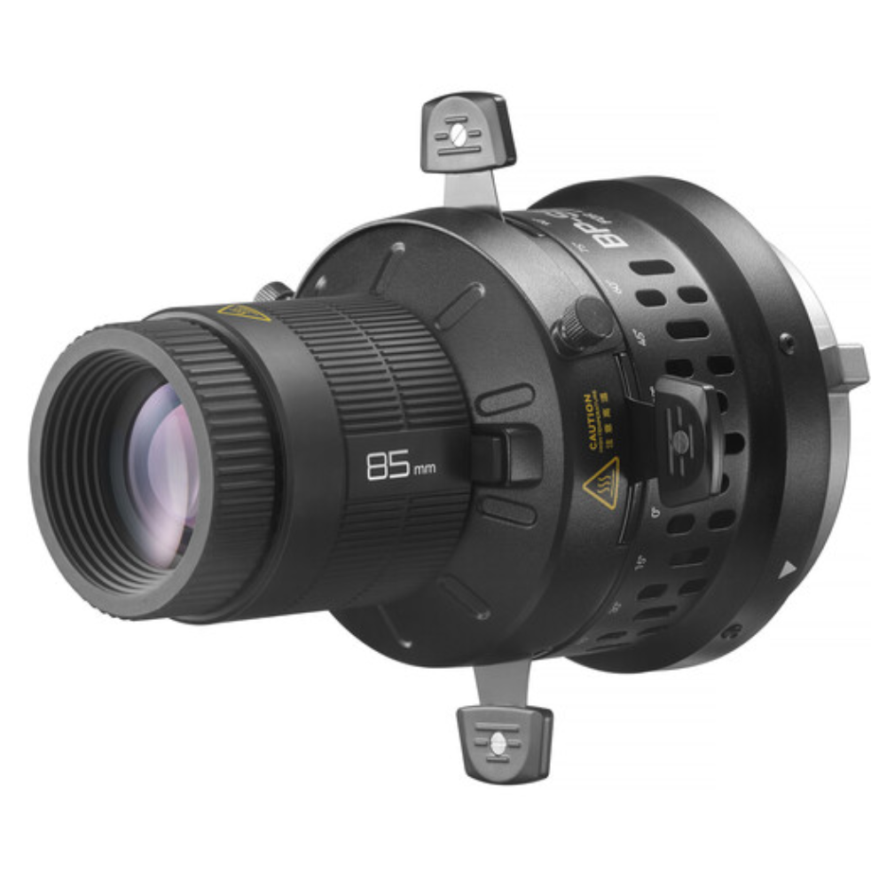 Godox BP-SE 150mm / 85mm / 65mm LED Optical Projection Lens Attachment Kit for Litemons LA150R LA200R LA300BI LA300R Series with 4 Adjustable Leaves, 360° Rotatable Design, Bowens Mount, Gobo Set with Holder and Gel Frame