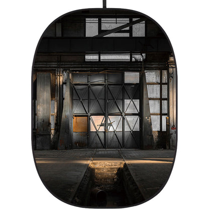 Godox Collapsible Backdrop 1.5 x 2m City Abandoned Sites Background Easy Set Up with Wrinkle-Free Self-Supporting Collapsible Frame, and Non-Reflective Material for Photography, Live Stream, Vlogging, Video, Picture