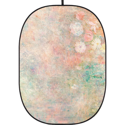 Godox Collapsible Backdrop 1.5 x 2m Floral Painting Background Easy Set Up with Wrinkle-Free Self-Supporting Collapsible Frame, and Non-Reflective Material for Photography, Live Stream, Vlogging, Video, Picture | CBA-PF0005