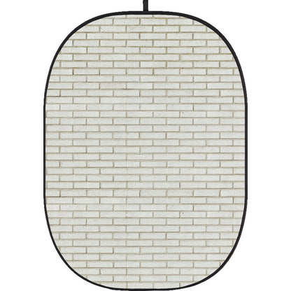 Godox Collapsible Backdrop 1.5 x 2m Brick Wall Background Easy Set Up with Wrinkle-Free Self-Supporting Collapsible Frame, and Non-Reflective Material for Photography, Live Stream, Vlogging, Video, Picture