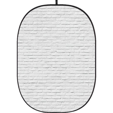 Godox Collapsible Backdrop 1.5 x 2m Brick Wall Background Easy Set Up with Wrinkle-Free Self-Supporting Collapsible Frame, and Non-Reflective Material for Photography, Live Stream, Vlogging, Video, Picture