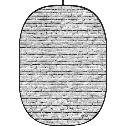 Godox Collapsible Backdrop 1.5 x 2m Brick Wall Background Easy Set Up with Wrinkle-Free Self-Supporting Collapsible Frame, and Non-Reflective Material for Photography, Live Stream, Vlogging, Video, Picture
