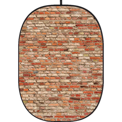 Godox Collapsible Backdrop 1.5 x 2m Brick Wall Background Easy Set Up with Wrinkle-Free Self-Supporting Collapsible Frame, and Non-Reflective Material for Photography, Live Stream, Vlogging, Video, Picture
